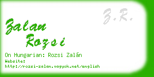 zalan rozsi business card